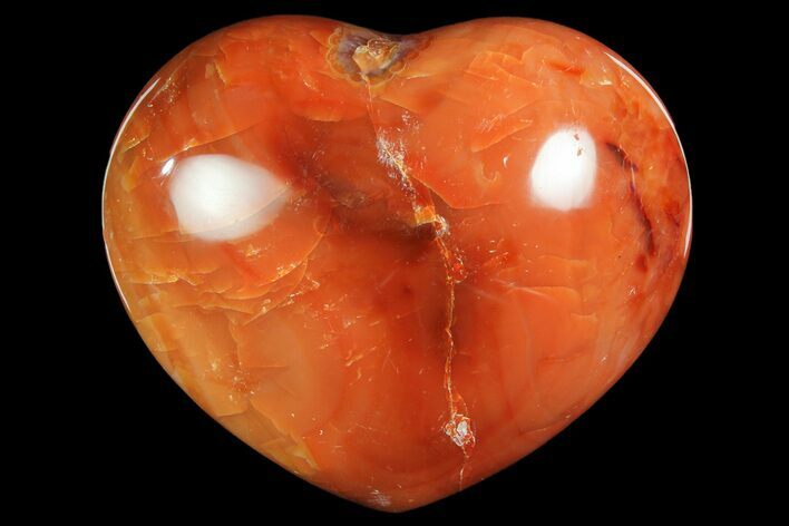 2.5" Colorful Carnelian Agate Heart